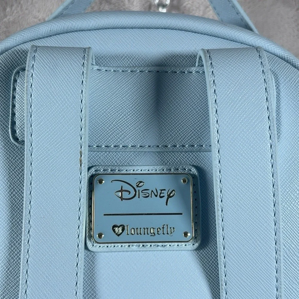 Loungefly Disney Lilo & Stitch Quilted Blue Mini Backpack Bag Purse